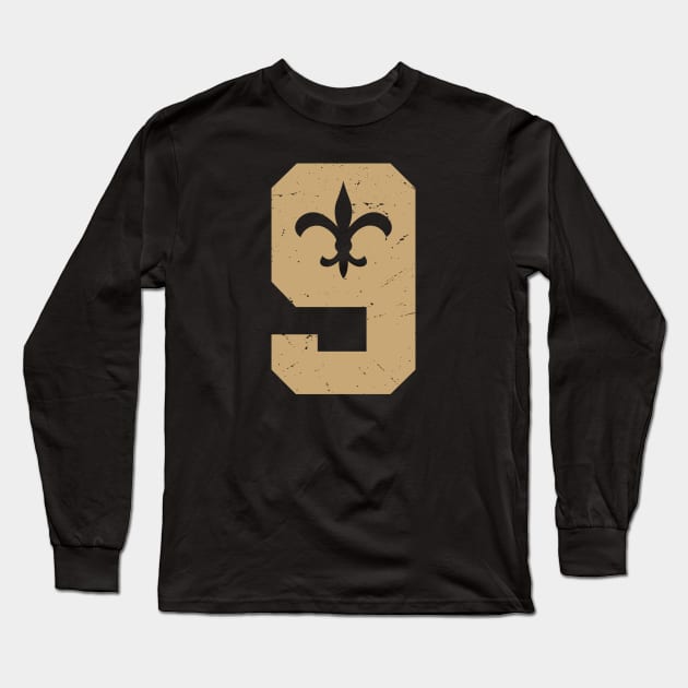 Drew Brees Number Long Sleeve T-Shirt by Tamie